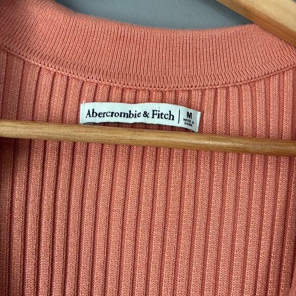 ABERCROMBIE & FITCH Ribbed Polo Dress Golf Tenniscore Preppy Sweater Dress sz M - Picture 8 of 15